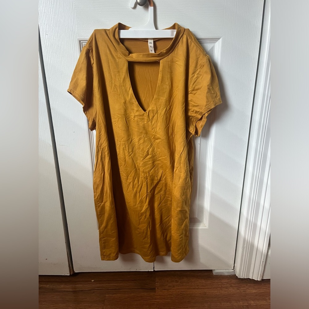 Mustard Yellow V-Neck Blouse